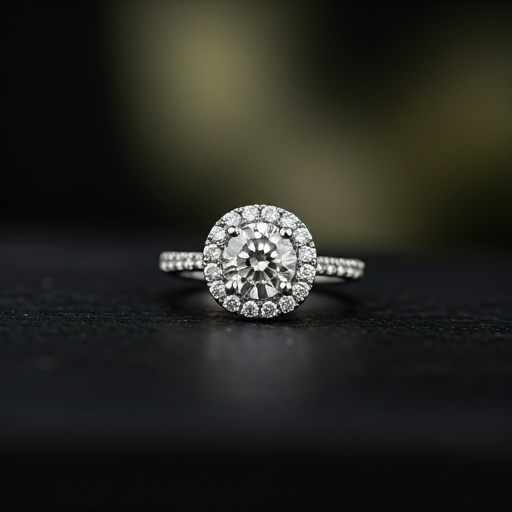 Halo diamond ring setting